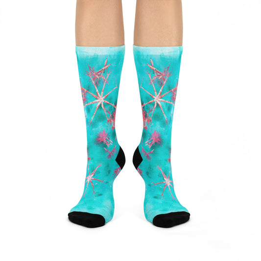 Neon Jungle Crew Socks – Electric Blooms for the Fearless