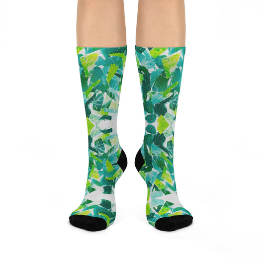 Sunlit Meadow Socks – Golden-Green Whimsy